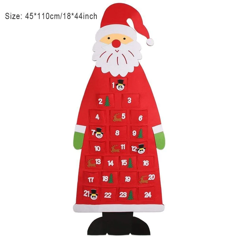 Baby Montessori Spielzeug 32 Stück DIY Filz Weihnachtsbaum Kleinkinder Beschäftigt Brett Weihnachtsbaum Geschenk für Junge Mädchen Tür Wand Ornament Dekorationen