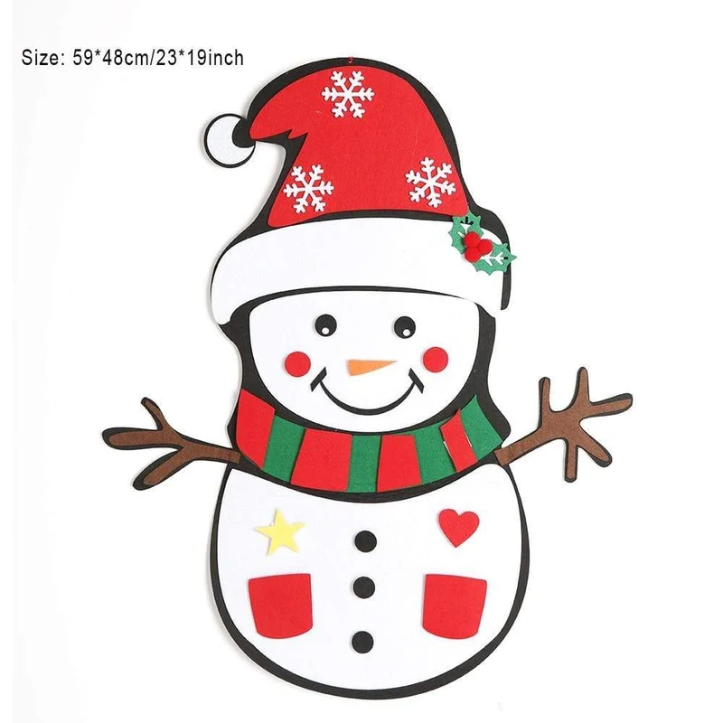 Baby Montessori Spielzeug 32 Stück DIY Filz Weihnachtsbaum Kleinkinder Beschäftigt Brett Weihnachtsbaum Geschenk für Junge Mädchen Tür Wand Ornament Dekorationen