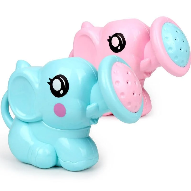 Baby Badespielzeug Schöne Kunststoff Elefantenform Wasserspray für Baby Dusche Schwimmen Spielzeug Kinder Geschenk Aufbewahrung Netzbeutel Baby Kinder Spielzeug