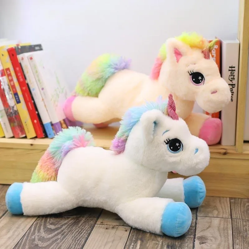 40 cm 60 cm 80 cm Regenbogen Einhorn Plüsch Spielzeug Kawaii Kinder Spielzeug Gefüllte Cartoon Tier Baby Puppe Kinder Weihnachten geburtstag Geschenk