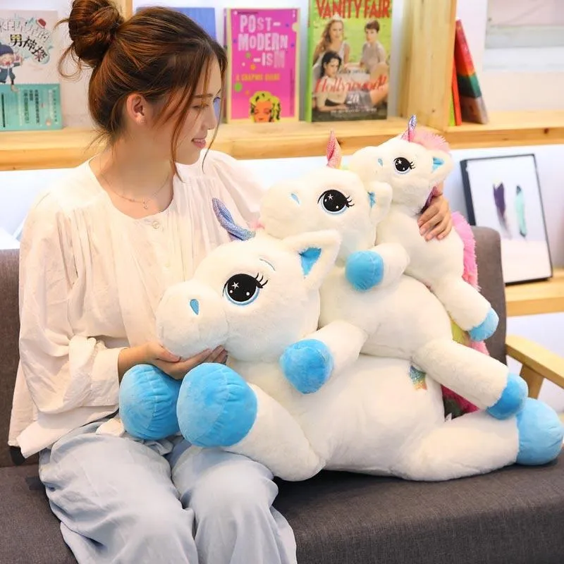 40 cm 60 cm 80 cm Regenbogen Einhorn Plüsch Spielzeug Kawaii Kinder Spielzeug Gefüllte Cartoon Tier Baby Puppe Kinder Weihnachten geburtstag Geschenk