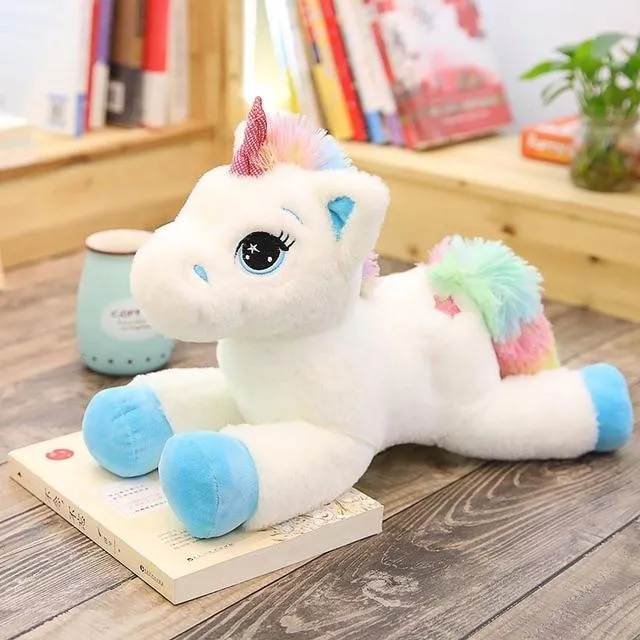 40 cm 60 cm 80 cm Regenbogen Einhorn Plüsch Spielzeug Kawaii Kinder Spielzeug Gefüllte Cartoon Tier Baby Puppe Kinder Weihnachten geburtstag Geschenk