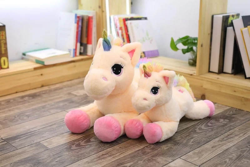 40 cm 60 cm 80 cm Regenbogen Einhorn Plüsch Spielzeug Kawaii Kinder Spielzeug Gefüllte Cartoon Tier Baby Puppe Kinder Weihnachten geburtstag Geschenk