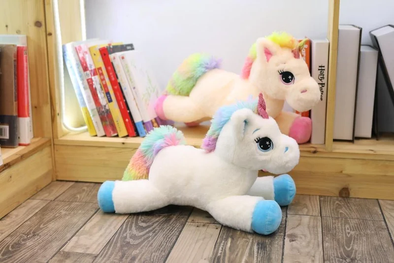 40 cm 60 cm 80 cm Regenbogen Einhorn Plüsch Spielzeug Kawaii Kinder Spielzeug Gefüllte Cartoon Tier Baby Puppe Kinder Weihnachten geburtstag Geschenk