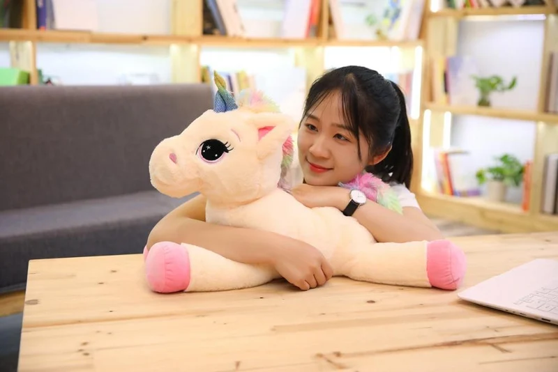 40 cm 60 cm 80 cm Regenbogen Einhorn Plüsch Spielzeug Kawaii Kinder Spielzeug Gefüllte Cartoon Tier Baby Puppe Kinder Weihnachten geburtstag Geschenk