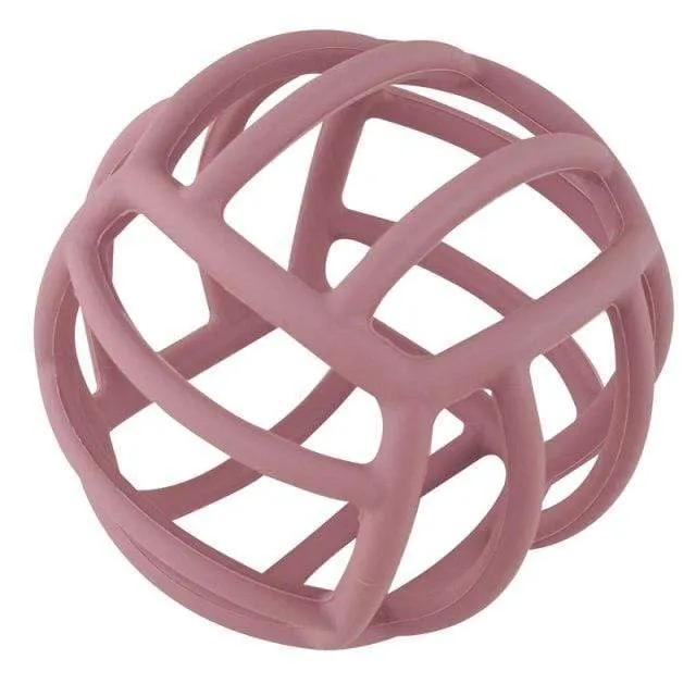 Anpassbarer Logo-Baby-Beißring, Backenzahn-Spielzeug, lebensmittelechtes Silikonmaterial, Spielzeugball, Lernspielzeug, Jungen- und Mädchengeschenk, BPA-frei