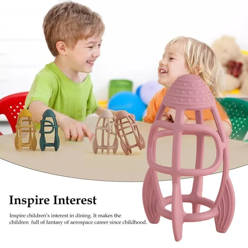 Anpassbarer Logo-Baby-Beißring, Backenzahn-Spielzeug, lebensmittelechtes Silikonmaterial, Spielzeugball, Lernspielzeug, Jungen- und Mädchengeschenk, BPA-frei