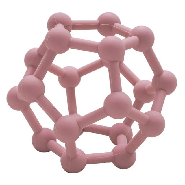 Anpassbarer Logo-Baby-Beißring, Backenzahn-Spielzeug, lebensmittelechtes Silikonmaterial, Spielzeugball, Lernspielzeug, Jungen- und Mädchengeschenk, BPA-frei