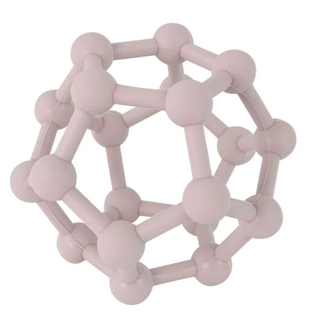 Anpassbarer Logo-Baby-Beißring, Backenzahn-Spielzeug, lebensmittelechtes Silikonmaterial, Spielzeugball, Lernspielzeug, Jungen- und Mädchengeschenk, BPA-frei
