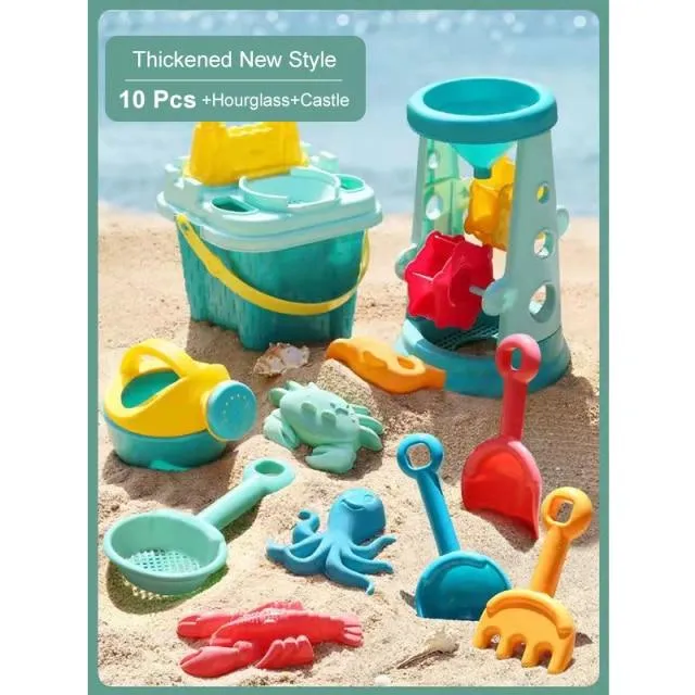 Kinder Strandspielzeug 17-teiliges Set Baby Sommer Grabsandwerkzeug mit Schaufel Wasserspiel Spielen Outdoor-Spielzeugset Sandkasten für Jungen Mädchen