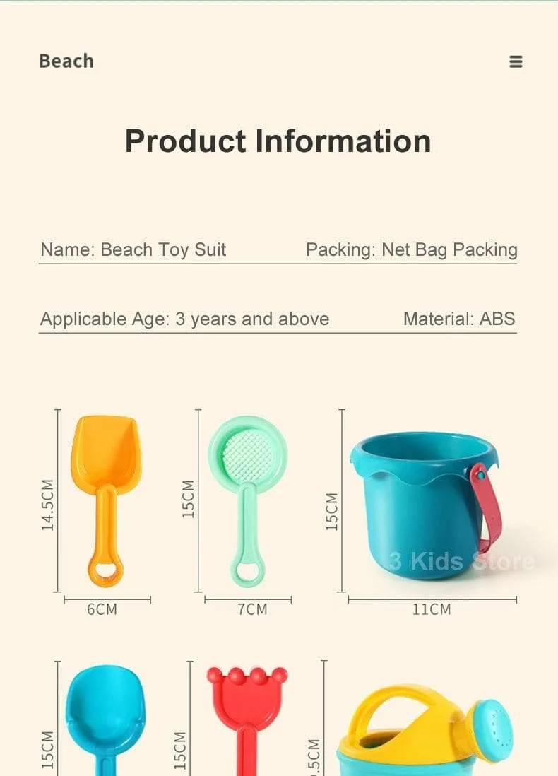 Kinder Strandspielzeug 17-teiliges Set Baby Sommer Grabsandwerkzeug mit Schaufel Wasserspiel Spielen Outdoor-Spielzeugset Sandkasten für Jungen Mädchen