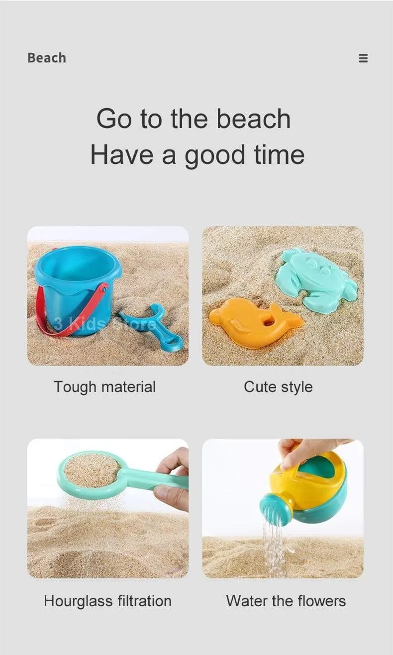 Kinder Strandspielzeug 17-teiliges Set Baby Sommer Grabsandwerkzeug mit Schaufel Wasserspiel Spielen Outdoor-Spielzeugset Sandkasten für Jungen Mädchen