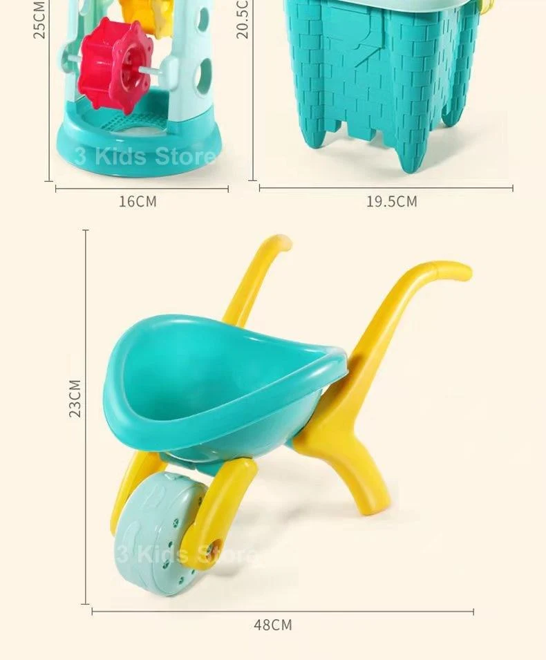 Kinder Strandspielzeug 17-teiliges Set Baby Sommer Grabsandwerkzeug mit Schaufel Wasserspiel Spielen Outdoor-Spielzeugset Sandkasten für Jungen Mädchen
