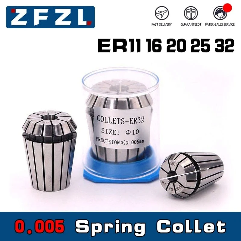 1PC ER11 ER16 ER20 ER25 ER32 AA Hochpräzise 0.005 mm Spannzange Geeignet für die Spindel einer Graviermaschine, CNC-Bearbeitungszentrum