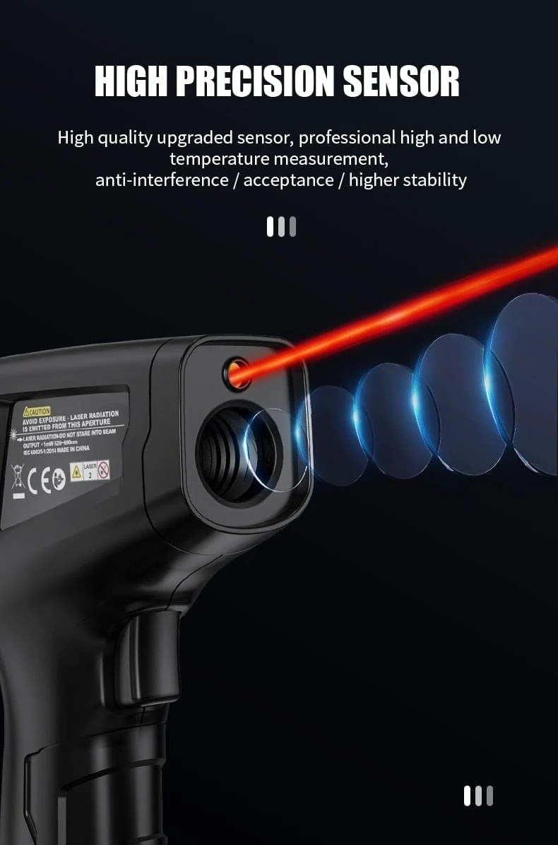 Thermometer Digital 800 Grad Infrarot-Thermometer Thermische Imager Laserthermometer Pyrometer Hygrometer Thermostat Termometro