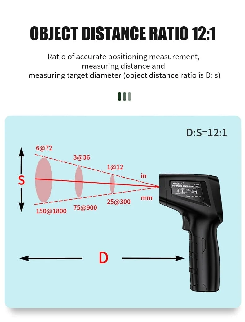 Thermometer Digital 800 Grad Infrarot-Thermometer Thermische Imager Laserthermometer Pyrometer Hygrometer Thermostat Termometro