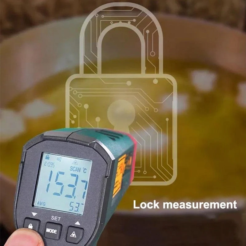 UNI-T Digitalthermometer UT306S UT306C Berührungsloses industrielles Infrarot-Lasertemperaturmessgerät Temperaturpistolentester-50-500
