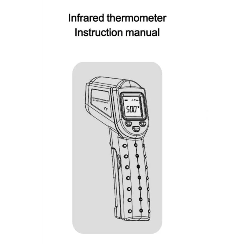 500C Digitales berührungsloses Infrarot-Thermometer Laser-Pyrometer für Boiler Home Ofen Süßwaren Badewasser BBQ Temperatur Mete
