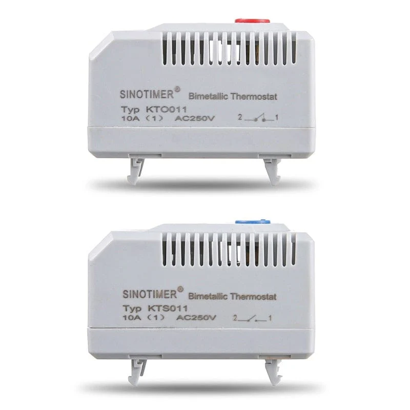 0-60 °C KTO011 KTS011 DIN-Schienen-Mini-Kompakt-Bimetall-Thermostat Mechanischer Temperaturregler Normal offen geschlossen KTO 011 KTS