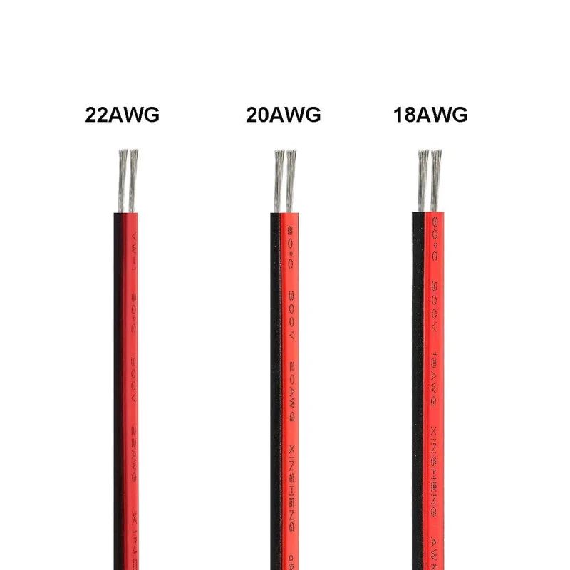 20/100m Elektrokabel 2 Pin Drähte LED Streifenkabel 22AWG 12V SM JST Flexibles elektrisches Verlängerungskabel für Glühbirne Automotive