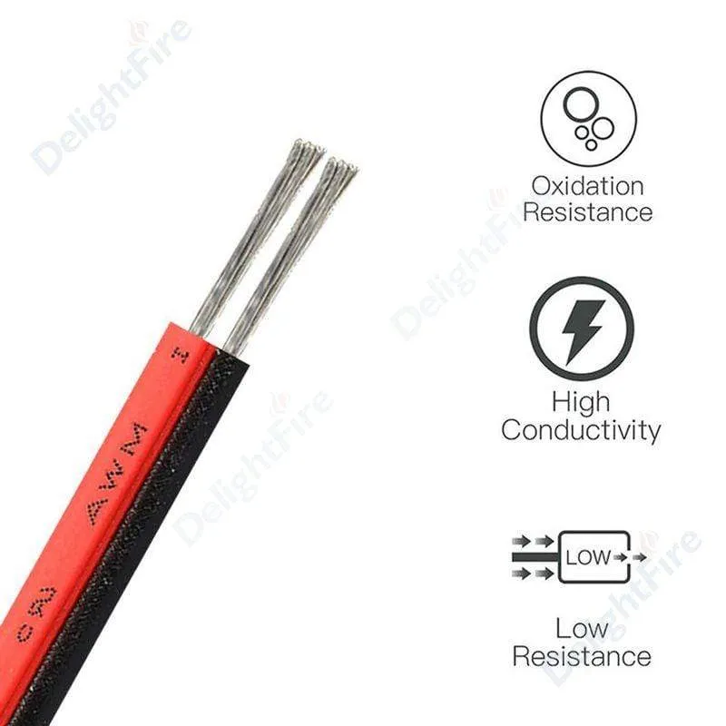 20/100m Elektrokabel 2 Pin Drähte LED Streifenkabel 22AWG 12V SM JST Flexibles elektrisches Verlängerungskabel für Glühbirne Automotive