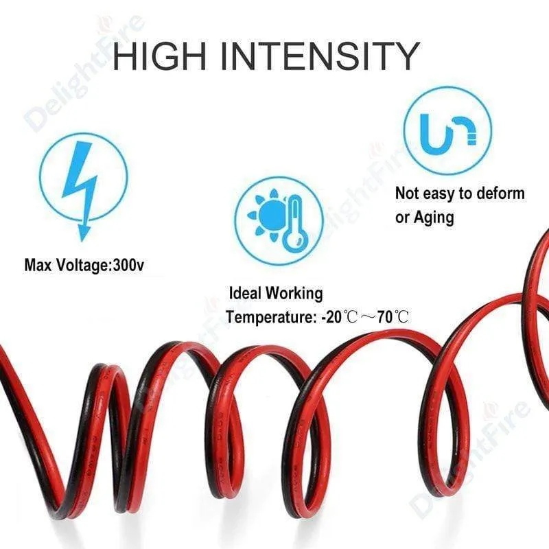 20/100m Elektrokabel 2 Pin Drähte LED Streifenkabel 22AWG 12V SM JST Flexibles elektrisches Verlängerungskabel für Glühbirne Automotive