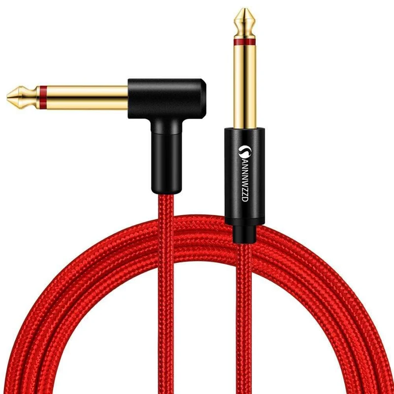 6.5-mm-Klinkenkabel für Gitarre, 6.5 mm auf 6.5 mm, Stecker auf Stecker, Audiokabel, 1 m, 2 m, 3 m, 5 m, 10 m, 15 m, für Gitarre, Mischpult, Verstärker, Bass, 6.35-mm-Kabel