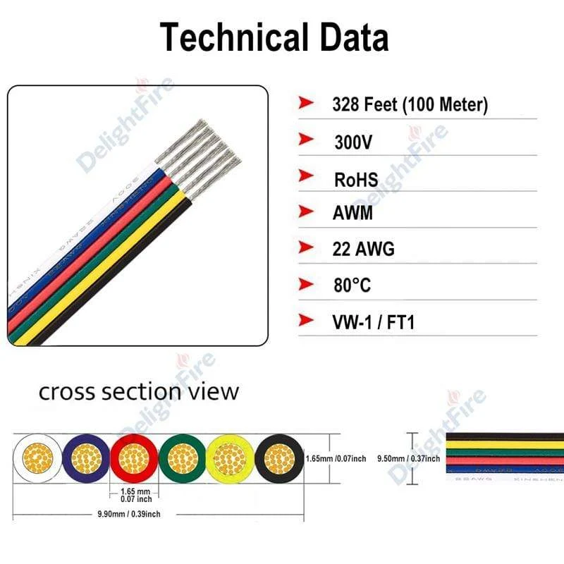 3 Pin LED Draht 2 4 5 6 Core 22AWG Verlängerung Kabel JST Stecker Elektrische Drähte Kabel Für WS2812B RGB RGBW LED Streifen Automotive