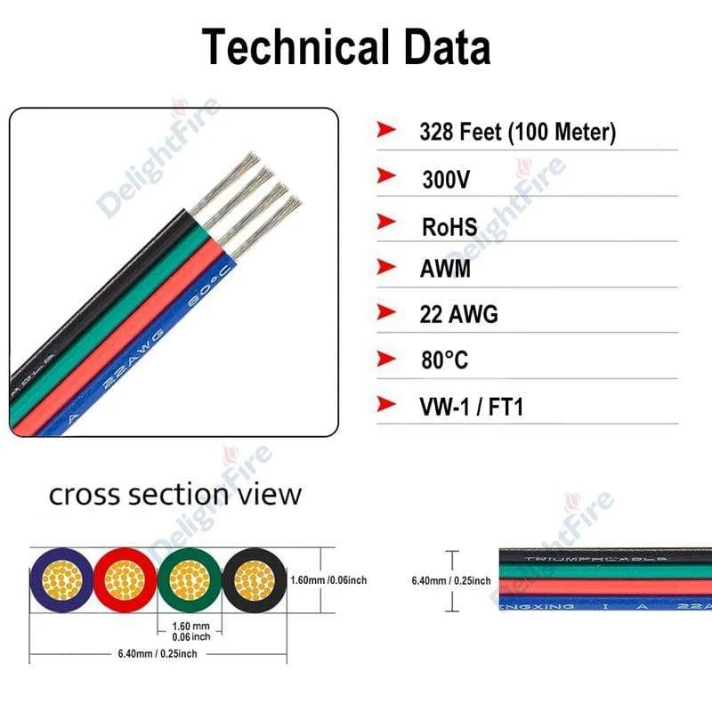 3 Pin LED Draht 2 4 5 6 Core 22AWG Verlängerung Kabel JST Stecker Elektrische Drähte Kabel Für WS2812B RGB RGBW LED Streifen Automotive