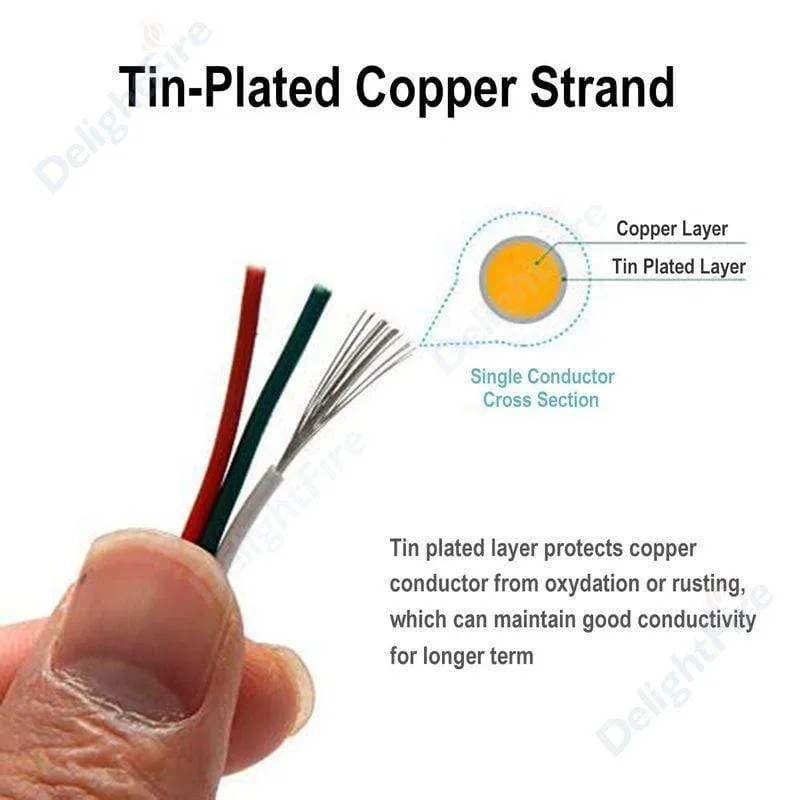 3 Pin LED Draht 2 4 5 6 Core 22AWG Verlängerung Kabel JST Stecker Elektrische Drähte Kabel Für WS2812B RGB RGBW LED Streifen Automotive