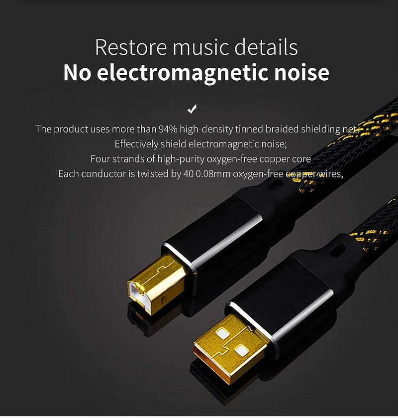 Canare HIFI USB Kabel DAC AB Alpha 4N OFC Digital AB Audio A zu B High-End Typ A zu Typ B Hifi Datenkabel