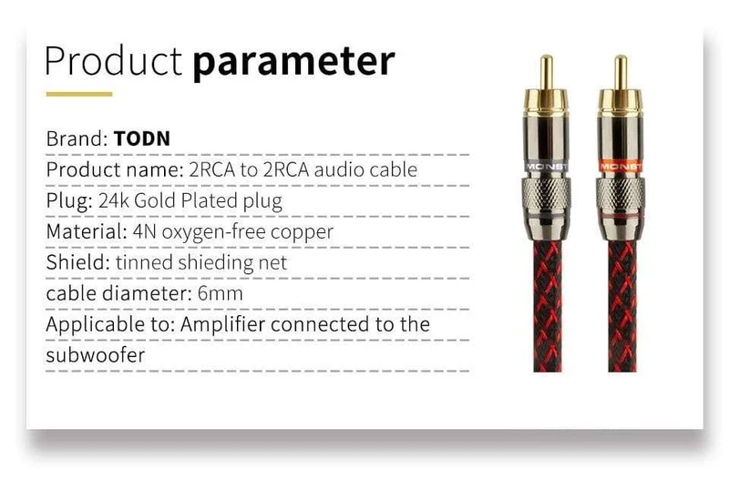 Canare 1 Paar Cinch-Audiokabel 2 Cinch auf 2 Cinch-Verbindungskabel HIFI Stereo 4N OFC-Stecker auf Stecker für Verstärker DAC TV