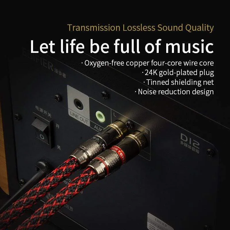 Canare 1 Paar Cinch-Audiokabel 2 Cinch auf 2 Cinch-Verbindungskabel HIFI Stereo 4N OFC-Stecker auf Stecker für Verstärker DAC TV