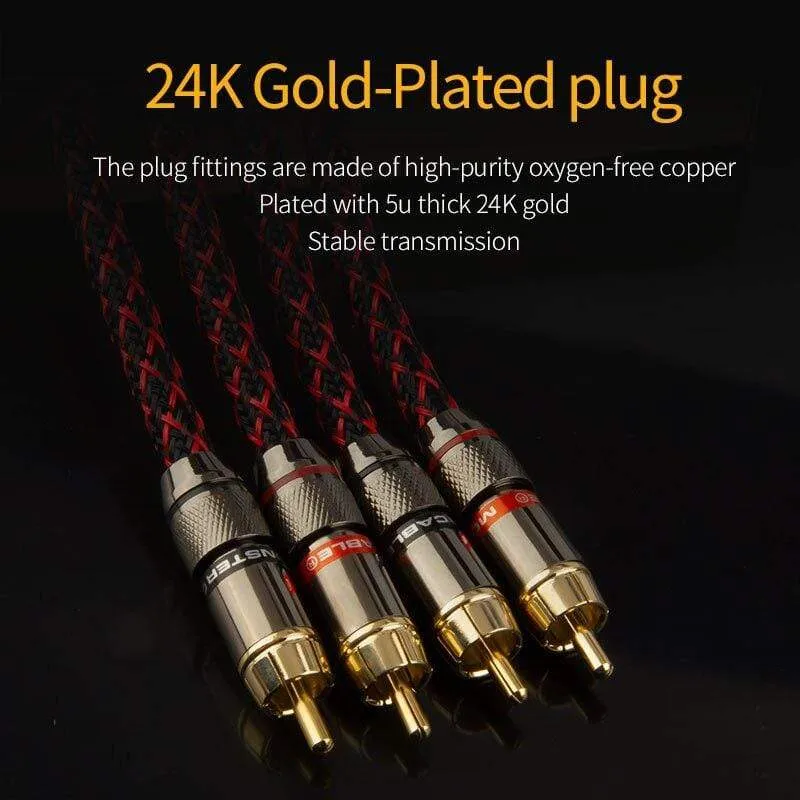 Canare 1 Paar Cinch-Audiokabel 2 Cinch auf 2 Cinch-Verbindungskabel HIFI Stereo 4N OFC-Stecker auf Stecker für Verstärker DAC TV