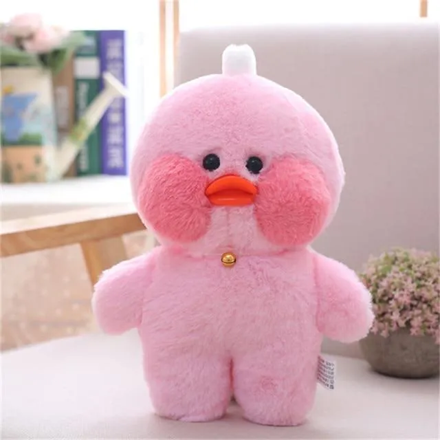 Kawaii Cartoon LaLafanfan 30 cm Cafe Ente Plüschtier Gefüllte weiche Kawaii Ente Puppe Tierkissen Geburtstagsgeschenk für Kinder Kinder
