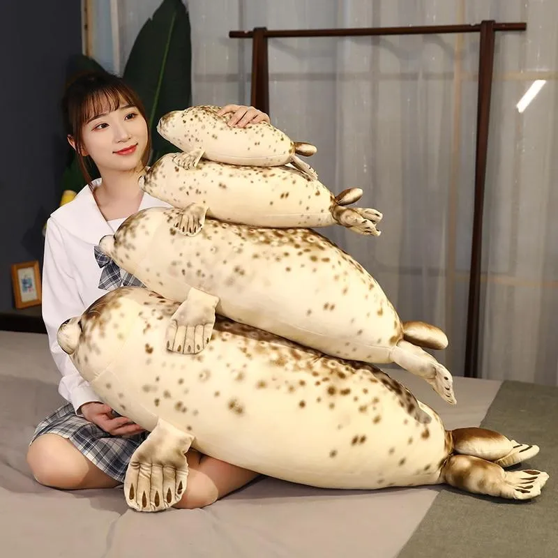 35-120 cm Schöne Seelöwe Plüschtiere Weiche Marine Tier Siegel Gefüllte Puppe für Kinder Geschenk Schlafkissen 3D Neuheit Dekokissen