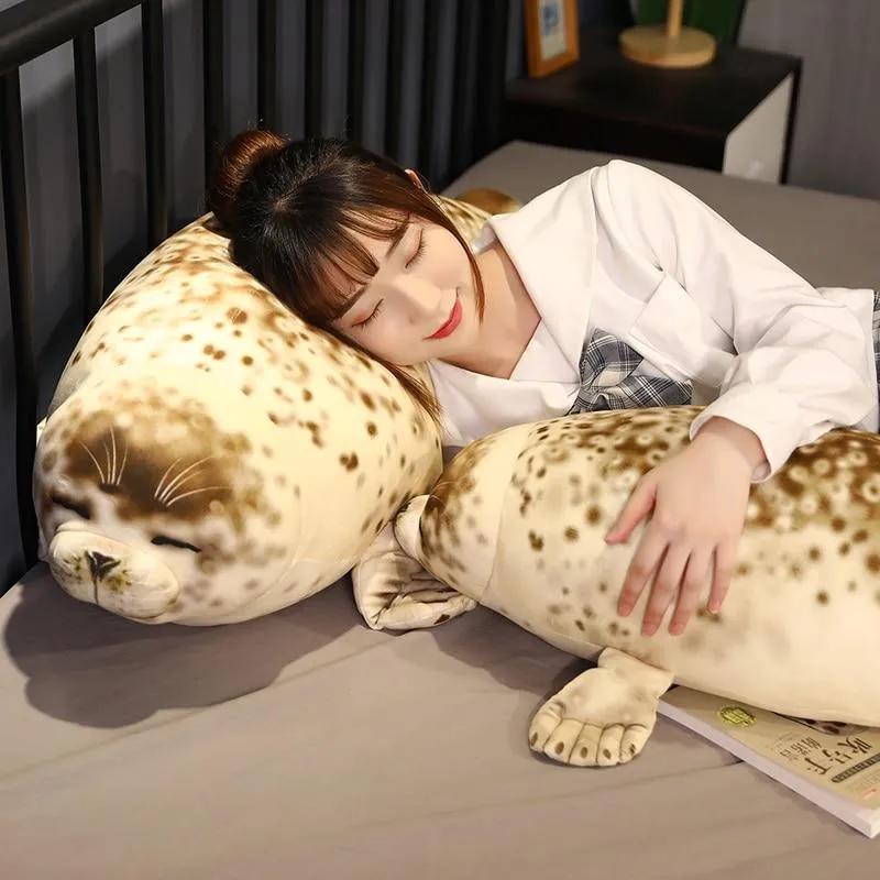 35-120 cm Schöne Seelöwe Plüschtiere Weiche Marine Tier Siegel Gefüllte Puppe für Kinder Geschenk Schlafkissen 3D Neuheit Dekokissen