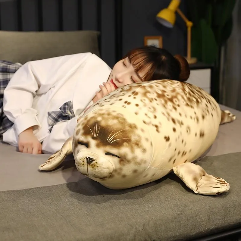 35-120 cm Schöne Seelöwe Plüschtiere Weiche Marine Tier Siegel Gefüllte Puppe für Kinder Geschenk Schlafkissen 3D Neuheit Dekokissen