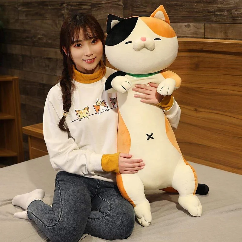60-120 cm süße Shiba Inu Hund & Katze Plüschtiere Gefüllte lange Tiere Schlaf Freund Kissen Puppe Büro Kissen Kinder Mädchen Geschenk
