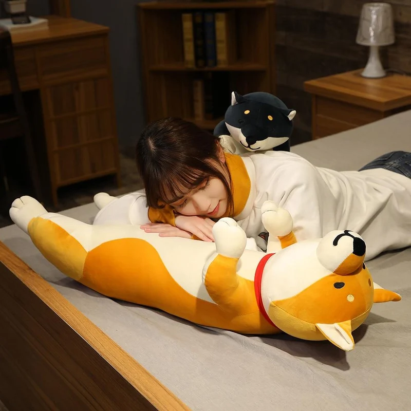 60-120 cm süße Shiba Inu Hund & Katze Plüschtiere Gefüllte lange Tiere Schlaf Freund Kissen Puppe Büro Kissen Kinder Mädchen Geschenk
