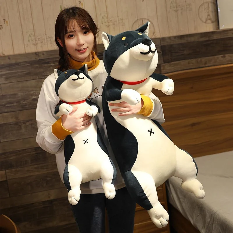 60-120 cm süße Shiba Inu Hund & Katze Plüschtiere Gefüllte lange Tiere Schlaf Freund Kissen Puppe Büro Kissen Kinder Mädchen Geschenk