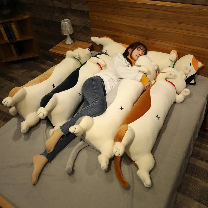 60-120 cm süße Shiba Inu Hund & Katze Plüschtiere Gefüllte lange Tiere Schlaf Freund Kissen Puppe Büro Kissen Kinder Mädchen Geschenk