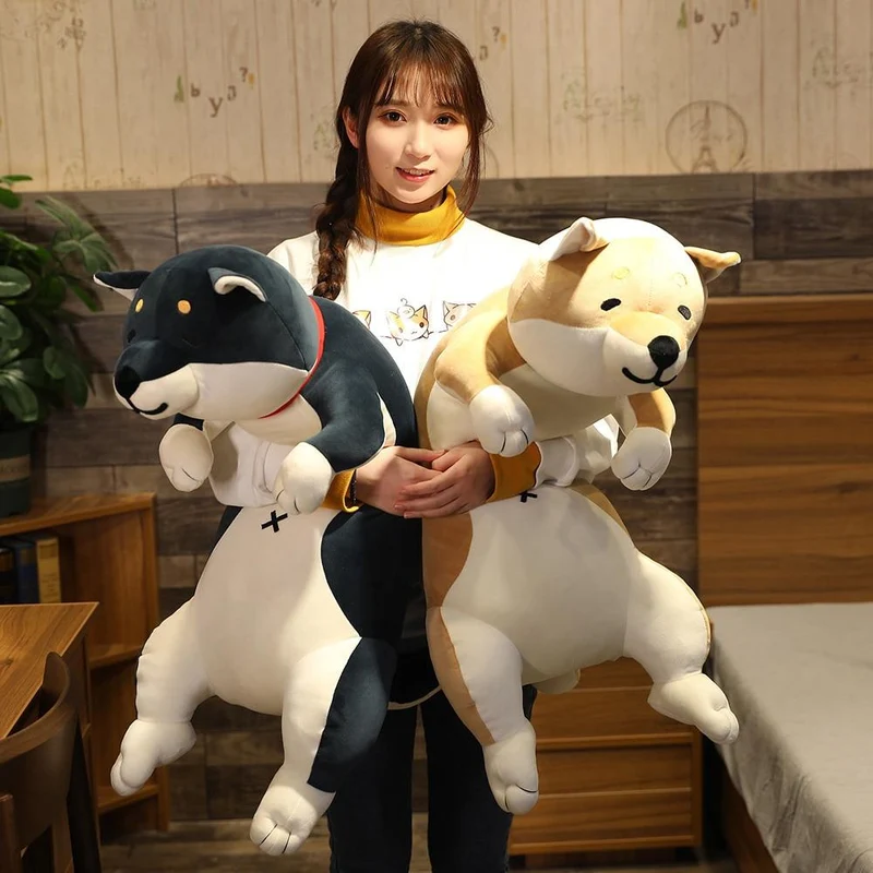 60-120 cm süße Shiba Inu Hund & Katze Plüschtiere Gefüllte lange Tiere Schlaf Freund Kissen Puppe Büro Kissen Kinder Mädchen Geschenk