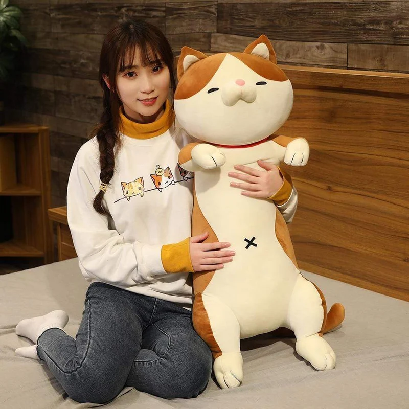 60-120 cm süße Shiba Inu Hund & Katze Plüschtiere Gefüllte lange Tiere Schlaf Freund Kissen Puppe Büro Kissen Kinder Mädchen Geschenk