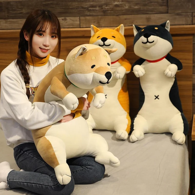 60-120 cm süße Shiba Inu Hund & Katze Plüschtiere Gefüllte lange Tiere Schlaf Freund Kissen Puppe Büro Kissen Kinder Mädchen Geschenk