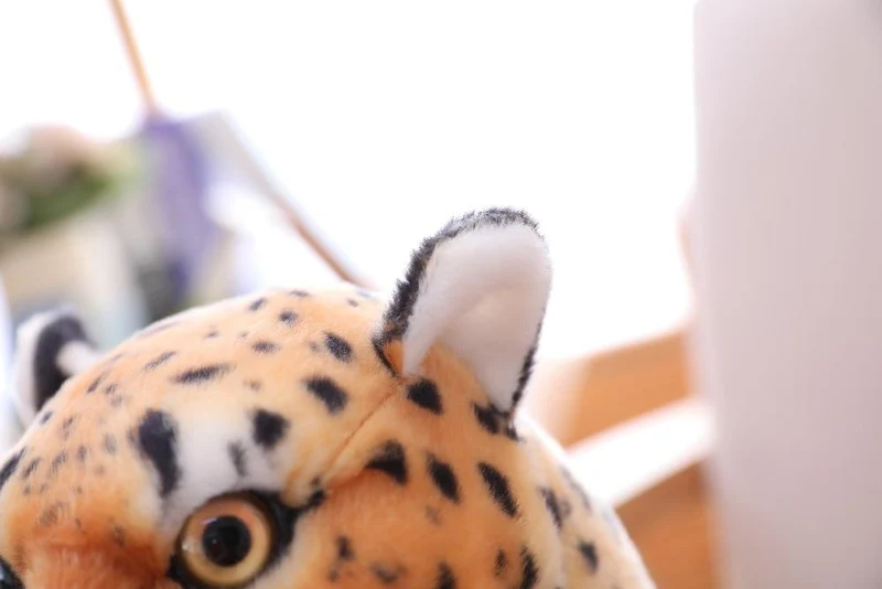 30-120 cm Riesen Schwarzer Leopard Panther Plüsch Spielzeug Weiches Stofftier Kissen Tier Puppe Gelb Weiß Tiger Spielzeug für Kinder