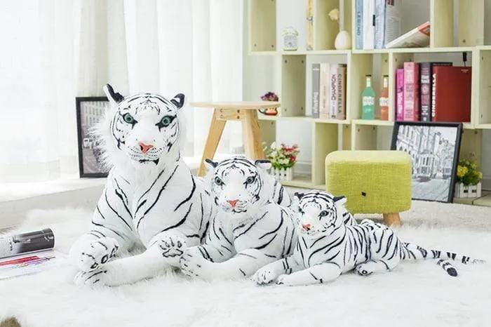 30-120 cm Riesen Schwarzer Leopard Panther Plüsch Spielzeug Weiches Stofftier Kissen Tier Puppe Gelb Weiß Tiger Spielzeug für Kinder