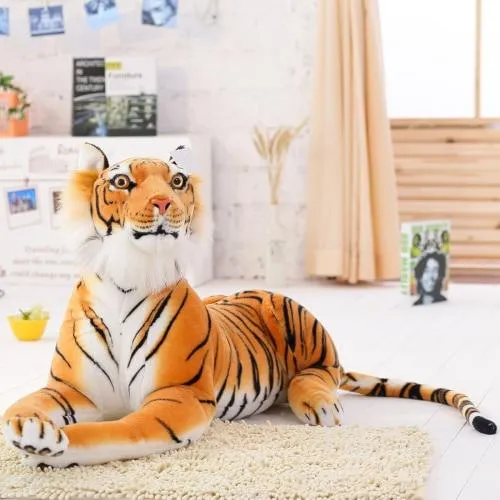 30-120 cm Riesen Schwarzer Leopard Panther Plüsch Spielzeug Weiches Stofftier Kissen Tier Puppe Gelb Weiß Tiger Spielzeug für Kinder