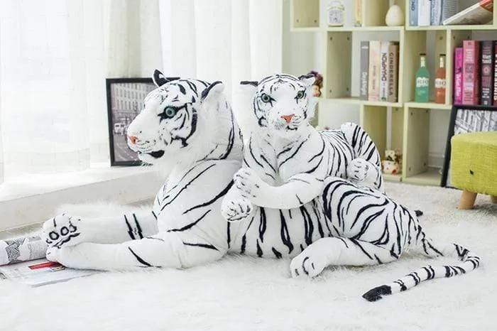 30-120 cm Riesen Schwarzer Leopard Panther Plüsch Spielzeug Weiches Stofftier Kissen Tier Puppe Gelb Weiß Tiger Spielzeug für Kinder