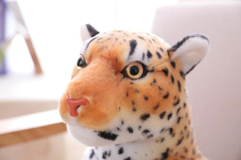 30-120 cm Riesen Schwarzer Leopard Panther Plüsch Spielzeug Weiches Stofftier Kissen Tier Puppe Gelb Weiß Tiger Spielzeug für Kinder